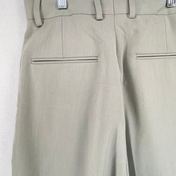 ASOS Design Sage Green Pleated Wide Leg Trousers Women’s W28 L30 High Rise Pants - Picture 5 of 7